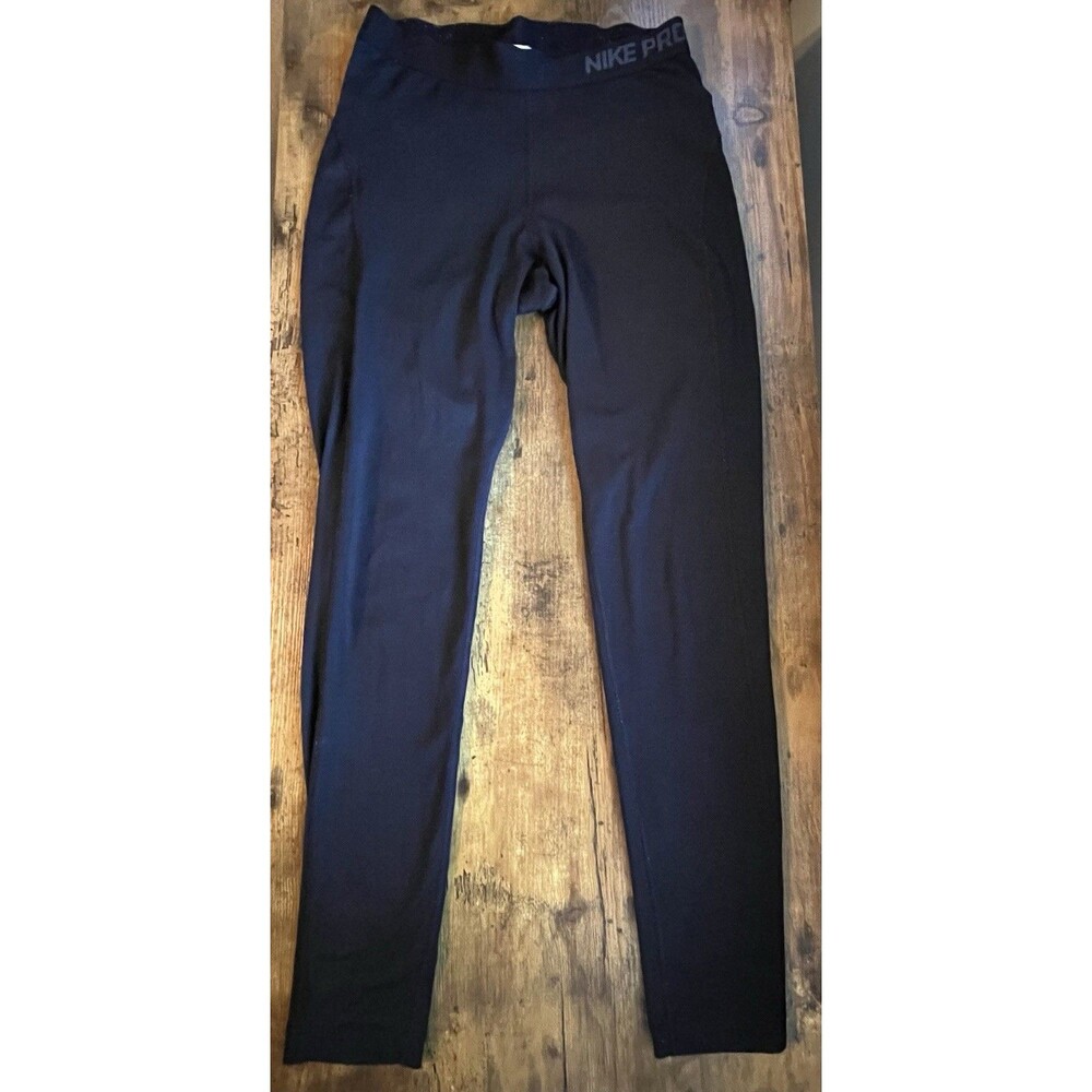 Nike Pro Dri-FIT Women's Black Ankle Leggings M Moisture Wicking Stretch